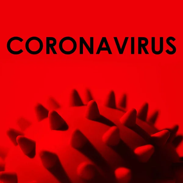 Inskripsi Coronavirus Pada Latar Belakang Merah Organisasi Kesehatan Dunia Who — Stok Foto