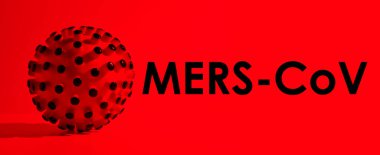 Kırmızı arkaplanda MERS-CoV yazılıydı. Dünya Sağlık Örgütü WHO, Çin virüsü 202 için yeni bir resmi isim tanıttı