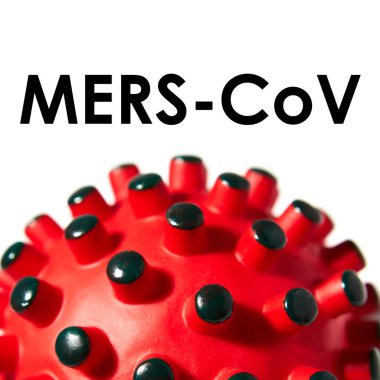 Beyaz arka planda MERS-CoV yazılıydı. Dünya Sağlık Örgütü WHO, Çin virüsü 202 için yeni bir resmi isim tanıttı