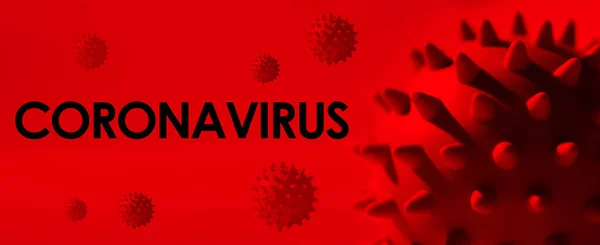 Inscripción Coronavirus Sobre Fondo Rojo Organización Mundial Salud Oms Introdujo —  Fotos de Stock