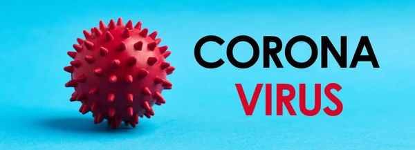 Надпись Coronavirus Синем Фоне Всемирная Организация Здравоохранения Воз Представила Новое — стоковое фото