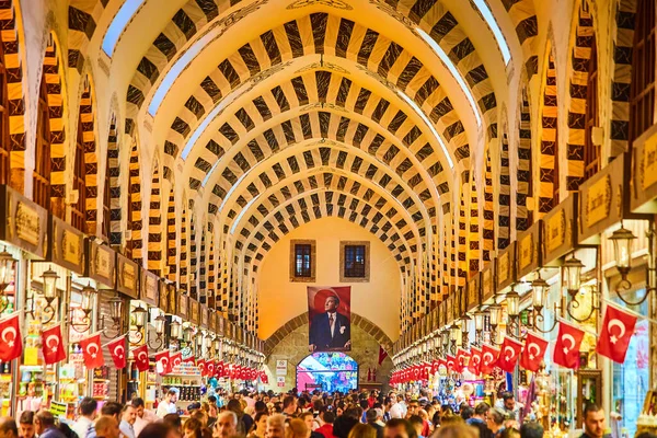 Istanbul Turkey Ekim 2019 Nsanlar Turistler Mısır Çarşısı Veya Baharat — Stok fotoğraf