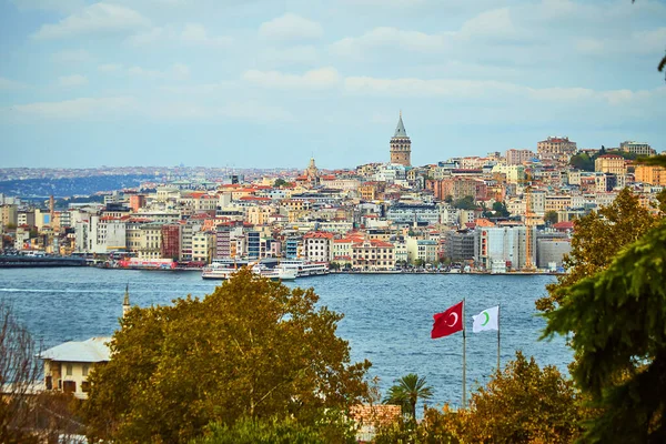 Türkiye Galata Kulesi Ile Stanbul Şehir Manzarası Beyoğlu Nun Avrupa — Stok fotoğraf