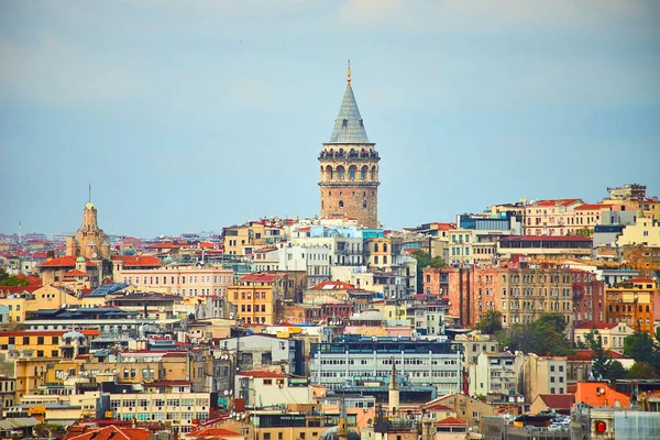 Αστικό Τοπίο Της Ιστανμπούλ Στην Τουρκία Τον Πύργο Γκαλάτα Κουλέσι — Φωτογραφία Αρχείου