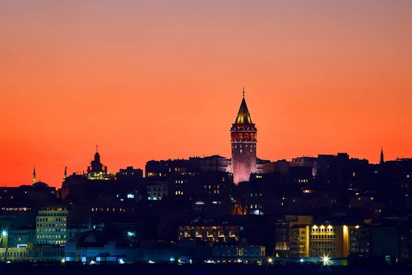 Město Istanbul Turecku Věží Galata Kulesi Starověká Turecká Památka Okrese — Stock fotografie