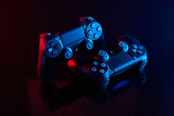Вінниця Україна Квітня 2020 Sony Playstation Ps4 Контролери Dualshock Джойстики — стокове фото
