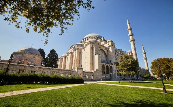 Stanbul Daki Eski Büyük Süleyman Camii Kentin Ünlü Bir Simgesidir — Stok fotoğraf