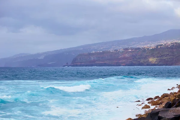 Tenerife Islas Canarias España Vista Hermosa Costa Atlántica Con Rocas — Foto de Stock