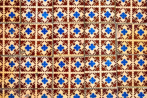 Geleneksel Süslemeli Portekiz Dekoratif Renkli Fayanslar Azulejos Soyut Arkaplan Türkçe — Stok fotoğraf