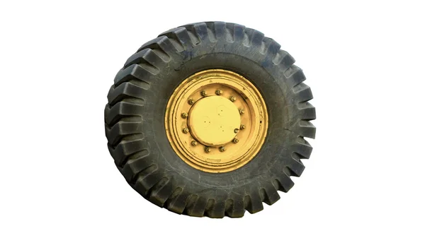 Neumáticos tractor sobre fondo blanco aislado —  Fotos de Stock