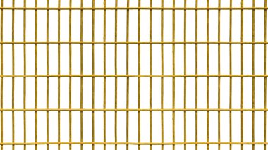 Kare demir kafes izole beyaz arka plan üzerinde