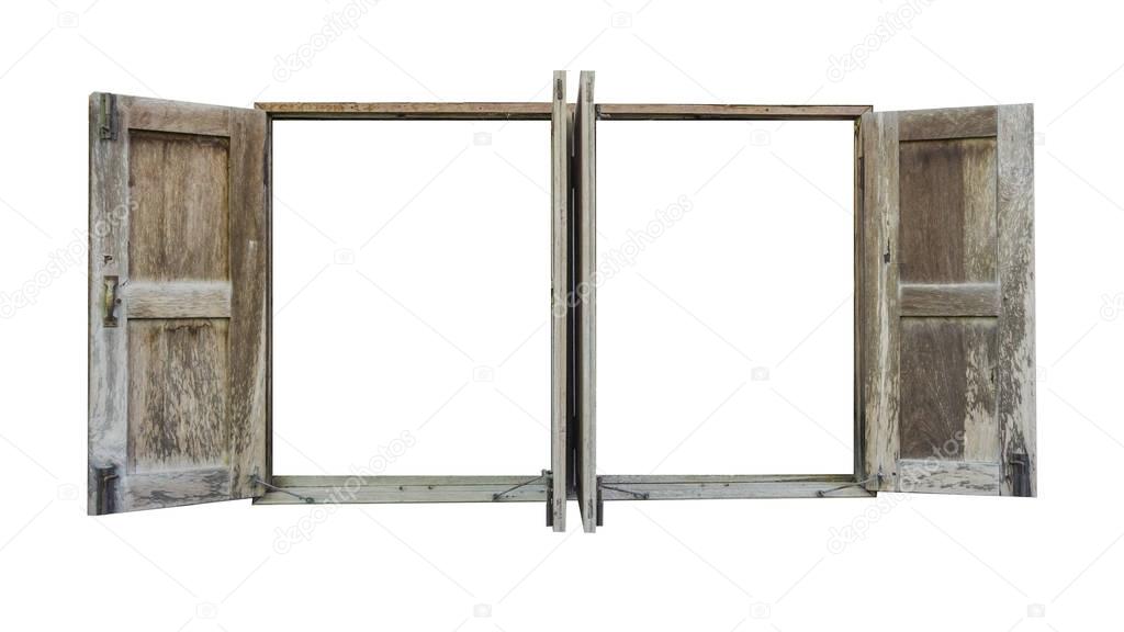 the residential wood window frame (empty void)