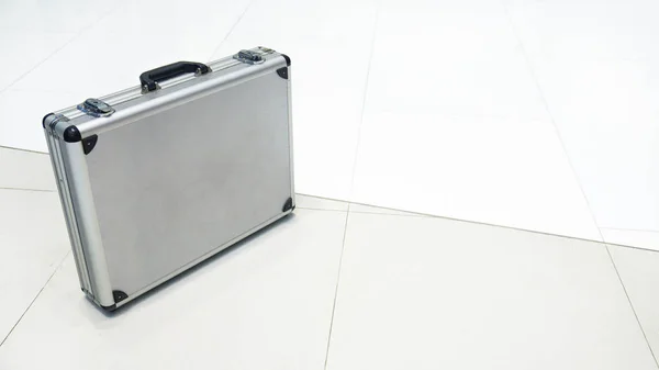 Metal Briefcases on the floor — Stock Photo, Image