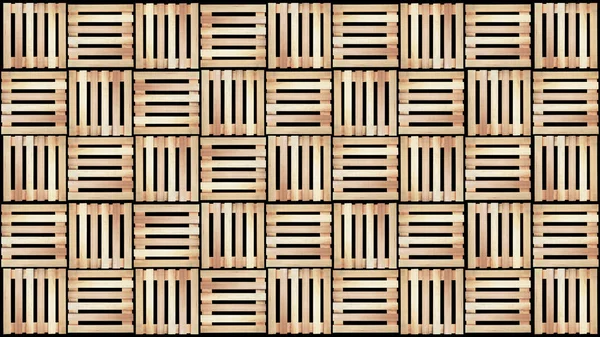 Patrón de paleta de madera sobre fondo negro en vista superior — Foto de Stock
