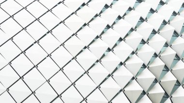 soyut dikdörtgen kare katlanmış desen beyaz degrade