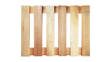 Üstten Görünüm içinde beyaz arka plan üzerinde ahşap palet