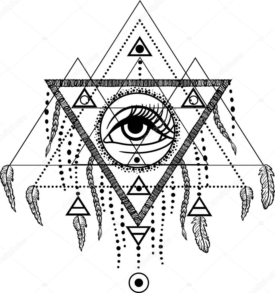 Third Eye Triangle Drawing