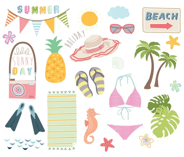 Summer Holiday Tropical — Stock Vector