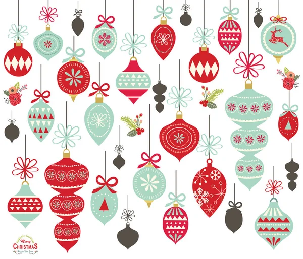 Christmas Ornament Collections — Stock Vector