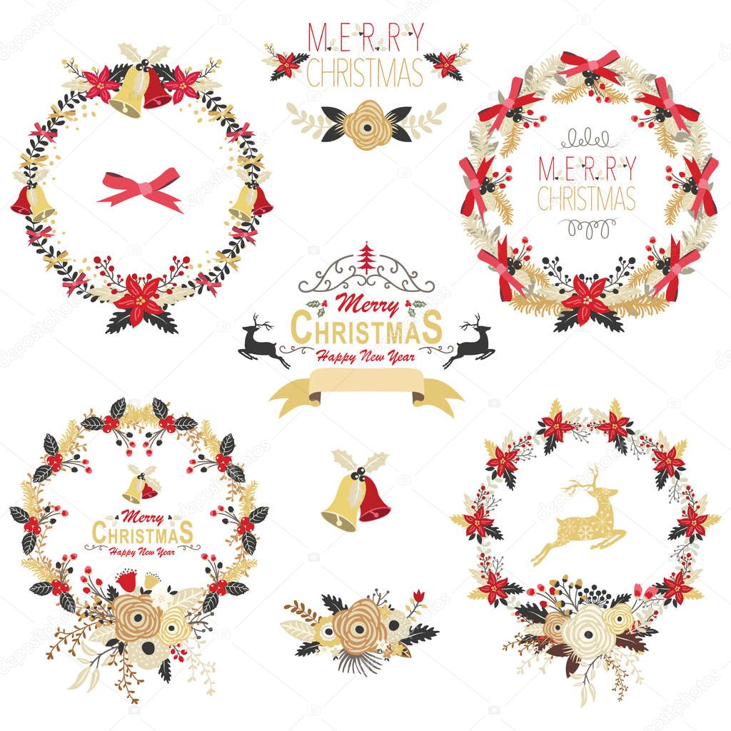 Gold Christmas Wreath Collections