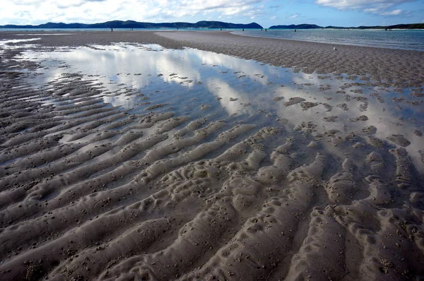 Sand textures and reflections — Stock Photo, Image