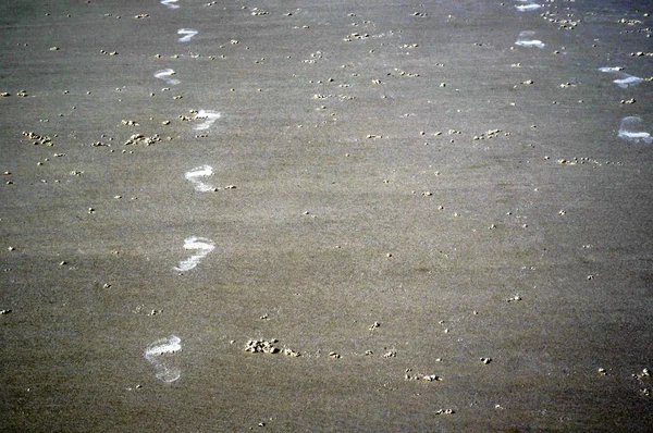 Pegadas na areia — Fotografia de Stock