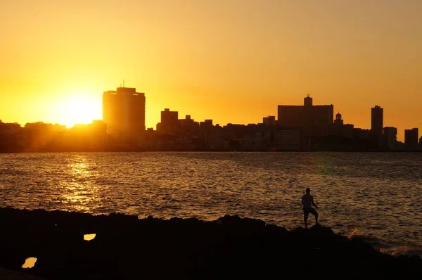 Solnedgång i Havanna — Stockfoto
