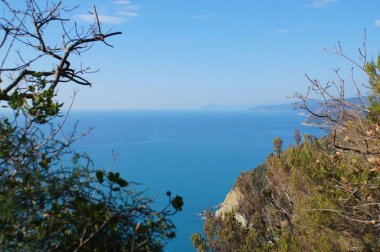 Dışarı mavi, kıyı şeridi görünümüne