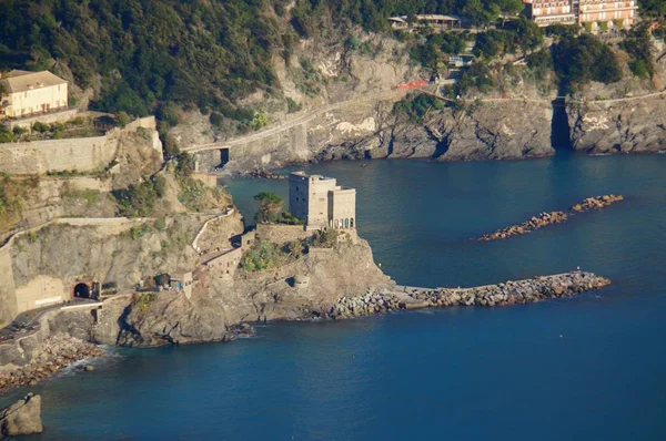 Denize Monterosso Kuleye Bakış — Stok fotoğraf