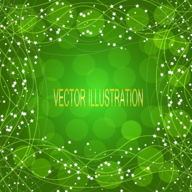 Yeşil renkli kenarlık ile. Vektör çizim.