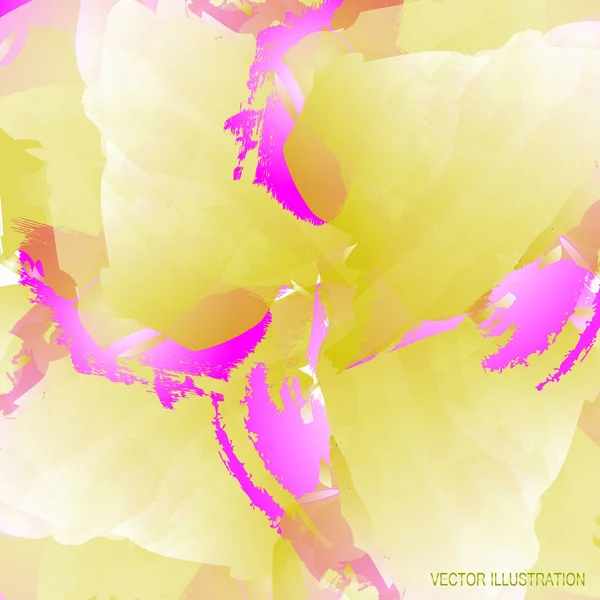 Fond avec des taches d'aquarelle. Illustration en lilas, jaune et blanc. Illustration vectorielle . — Image vectorielle