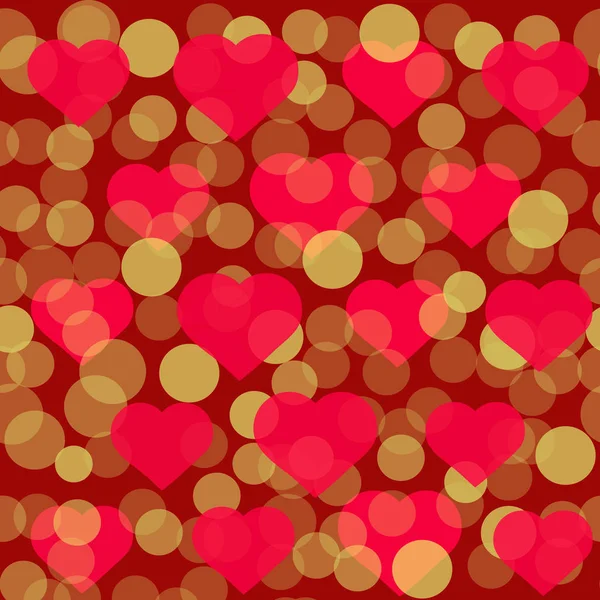 Sevgililer günü tebrik kartı tasarımı için kırmızı kalpler desen. Sevgililer günü için romantik illüstrasyon .