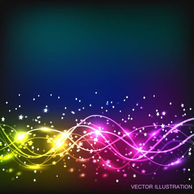 Enerji hareketi ve güzellik. Soyut illüstrasyon parlak renkler. Vektör çizim.