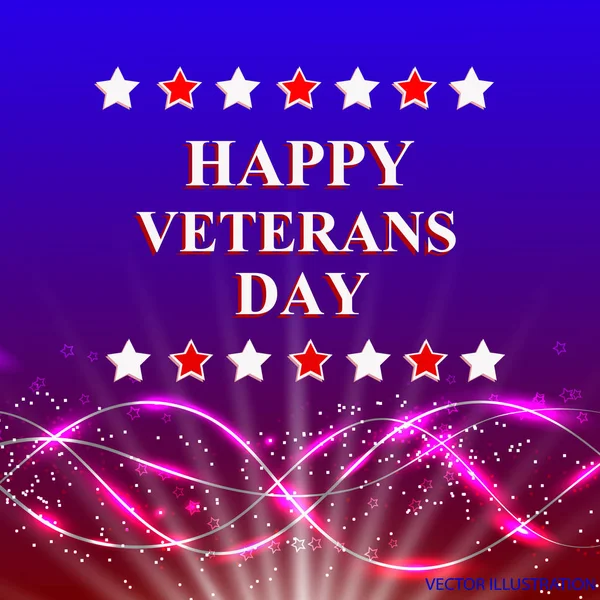 Veterans Day. Honoring all who served. Holiday USA on background with stars. Vector illustration.