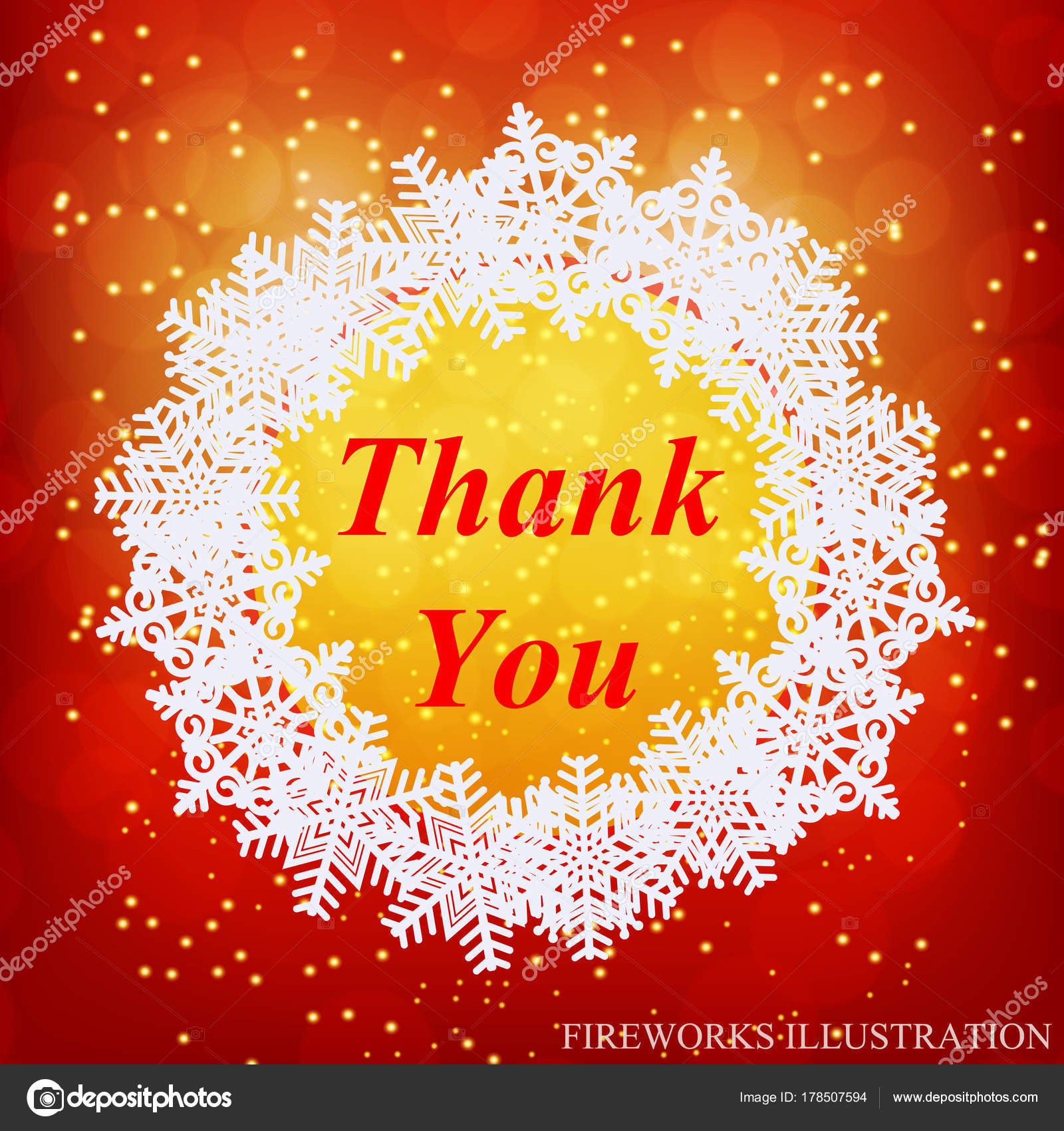 Thank You greeting card. New year template. Brightly Colorful In Christmas Thank You Card Templates Free