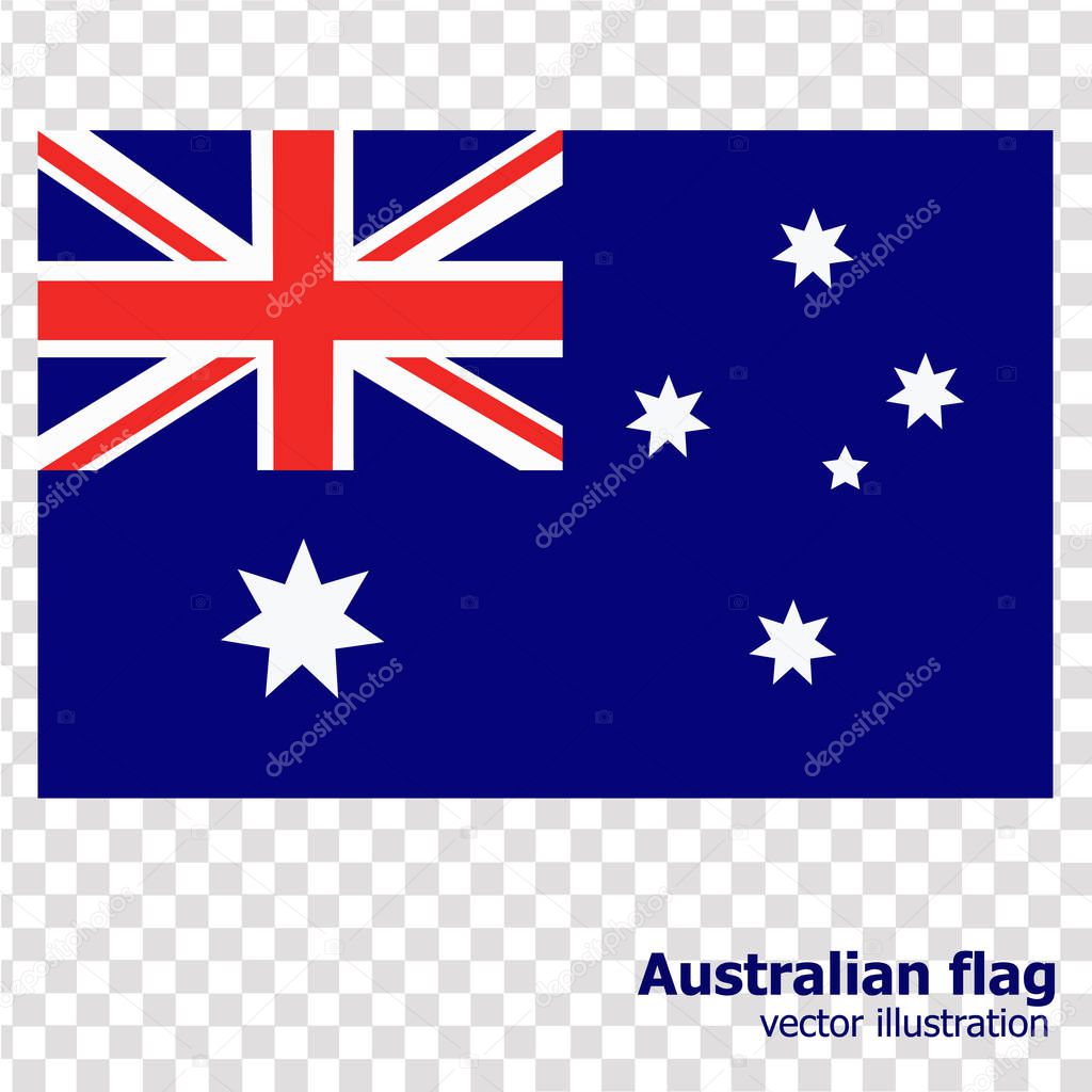 Bright background with flag of Australia.