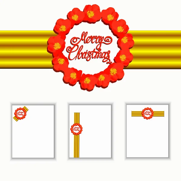 Set merry christmas banners. Bright Illustration.