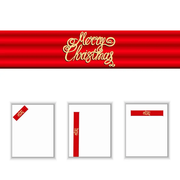 Set merry christmas banners. Bright Illustration.