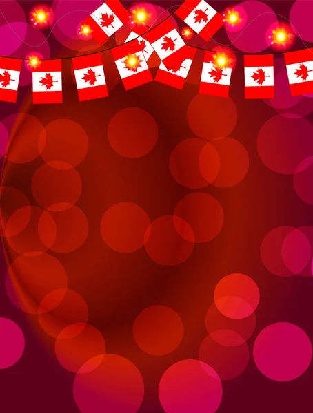 Bright background with flag Canada for holidays. Bright background with flag of Canada. Vector.