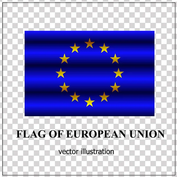 Bandera brillante con bandera de la Unión Europea. Bandera del día de Europa feliz . — Vector de stock