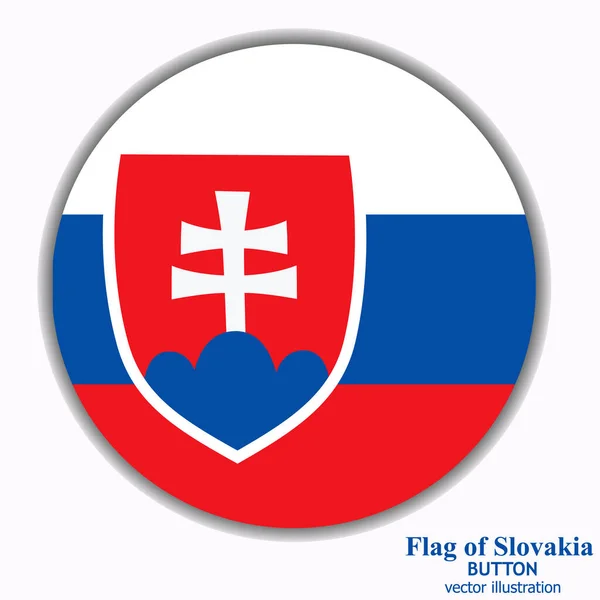 Prapor s vlajkou Slovenska. Vektorové. — Stockový vektor