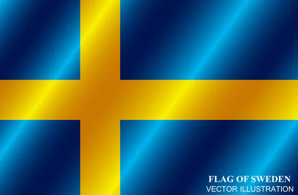 Feliz bandera del día de Suecia. Ilustración brillante con bandera  . — Vector de stock