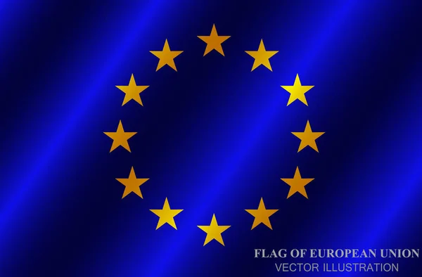 Fondo brillante con bandera de la Unión Europea. Feliz bandera del día de Europa. Vector . — Vector de stock