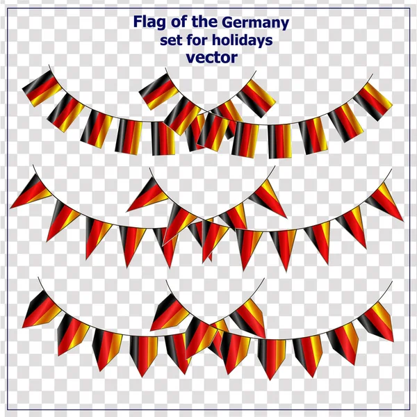 Bright set with flags of Germany for holidays. Happy Germany day flag. Colorful collection with flags. — Stock Vector
