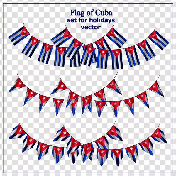 Helder onder de vlag van Cuba. Gelukkige Cuba dag collectie. — Stockvector