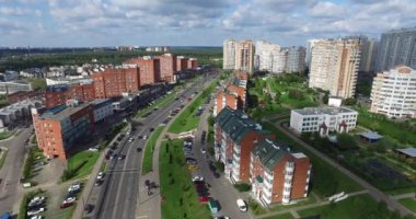 Mimari, sokakları ve daireler Moskova'da hava