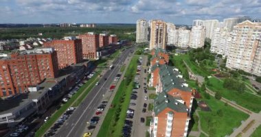 Mimari, sokakları ve daireler Moskova'da hava