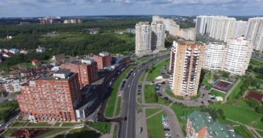 Mimari, sokakları ve daireler Moskova'da hava