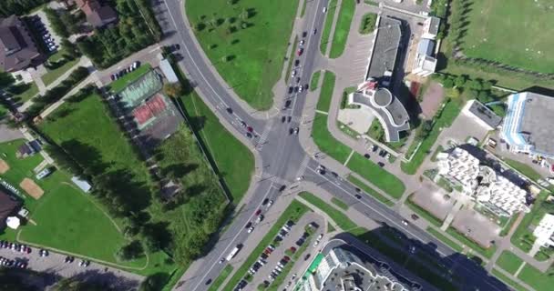 Архітектура, вулиць і повітряних в Москві апартаменти — стокове відео