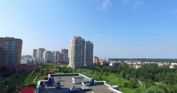 Arquitectura, Calles y apartamentos aéreos en Moscú — Vídeo de stock